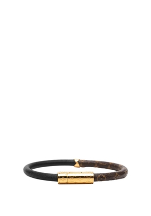 Louis Vuitton Pre-Owned 2019 Monogram and Leather Confidential Bracelet costume bracelet - Brown
