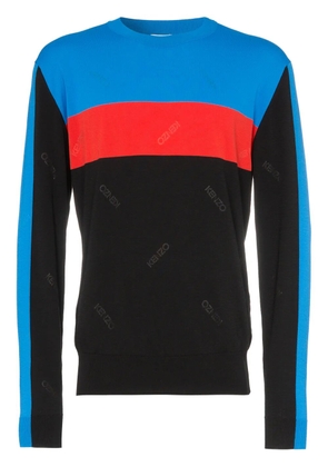 Kenzo block colour striped sweater - Black