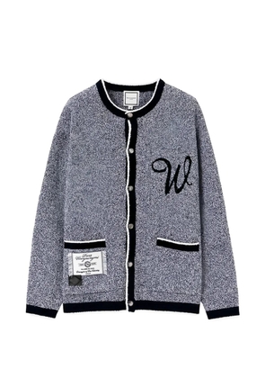 Wooyoungmi logo-embroidered buttoned cardigan - Blue