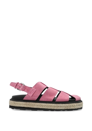 Moschino suede cage sandals - Pink