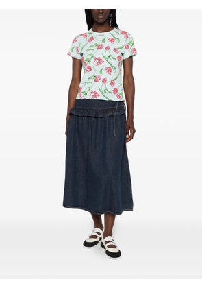 Kenzo floral-print T-shirt - Blue