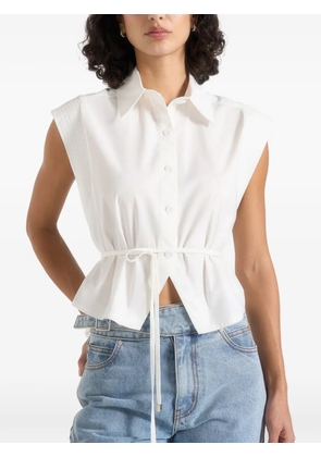 Manière De Voir Malia cropped shirt - White