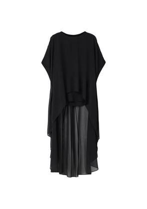 AllSaints Jamie sheer-overlay top - Black
