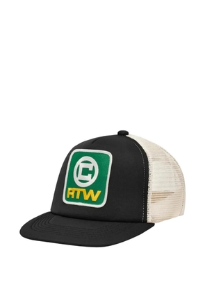 CORTEIZ logo-patch mesh-panel trucker hat - Black