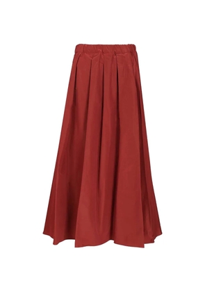 Weekend Max Mara pleated taffeta midi skirt - Red