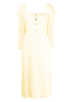 Rejina Pyo Nora puff-sleeve midi dress - Yellow