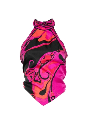 PUCCI abstract-print halter-neck top - Pink