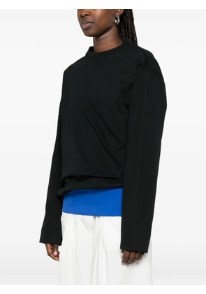 LII layered-effect long-sleeve T-shirt - Black
