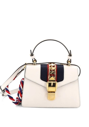 Gucci Pre-Owned Sylvie Top Handle Bag Leather Mini satchel - White