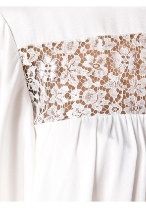 Alexander McQueen lace panel blouse - White