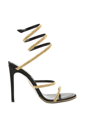 René Caovilla Cleo crystal-embellished wrap-around sandals - Black