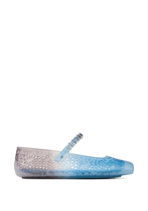 Jimmy Choo The Jelly crystal-embellished ballet flats - White