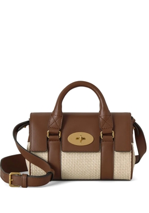 Mulberry Mini Bayswater raffia crossbody bag - Brown