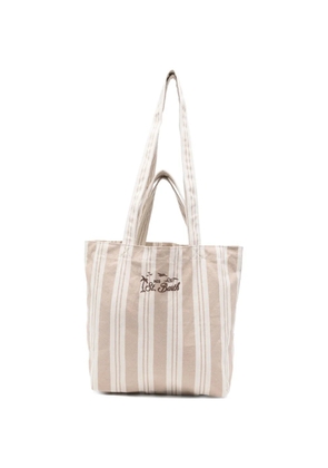 MC2 Saint Barth striped embroidered tote bag - Brown