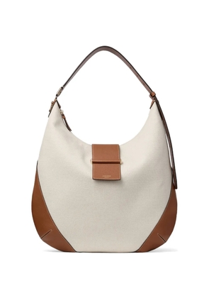 Jimmy Choo medium Bar Hobo leather-trim shoulder bag - Neutrals