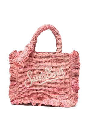 MC2 Saint Barth ruffled raffia tote bag - Pink