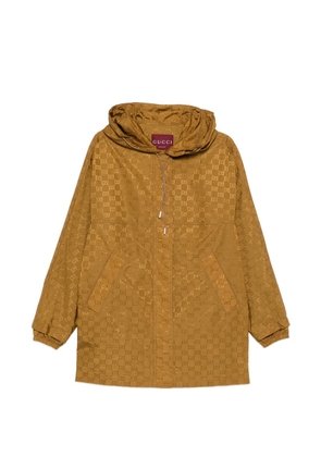 Gucci hooded logo-pattern jacket - Neutrals