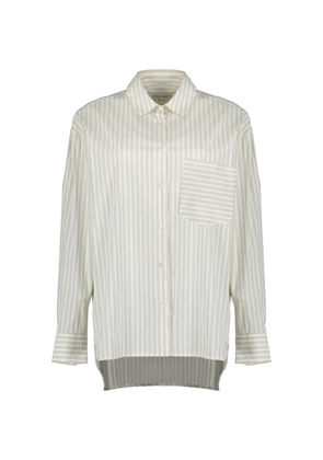 IRO striped long-sleeved shirt - White