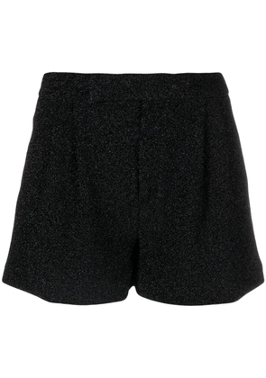 alessandro enriquez lurex-embellished short shorts - Black