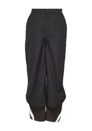 NAMESAKE panelled wide-leg trousers - Black