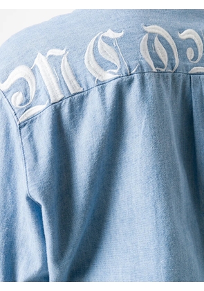 Alexander McQueen ruffle-collar shirt - Blue