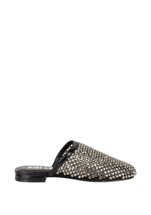 Bibi Lou crystal-embellished woven mules - Silver