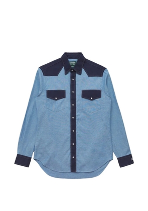Nicholas Daley Western panelled shirt - Blue