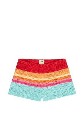 TACH CLOTHING Ursula crochet-knit shorts - Blue
