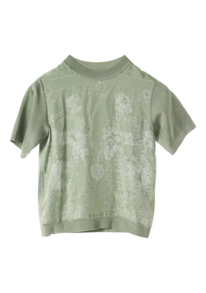Hermès Pre-Owned 2010s floral-pattern knit top - Green