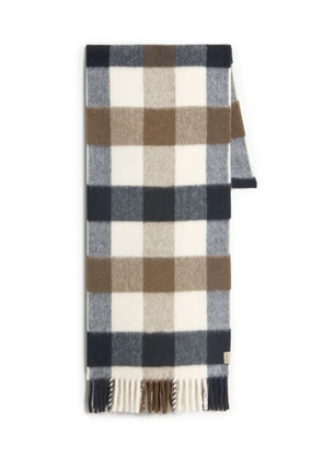 Woolrich checked-pattern wool scarf - Neutrals