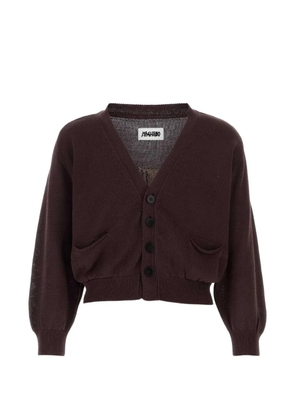 Magliano logo-intarsia cotton cardigan - Brown