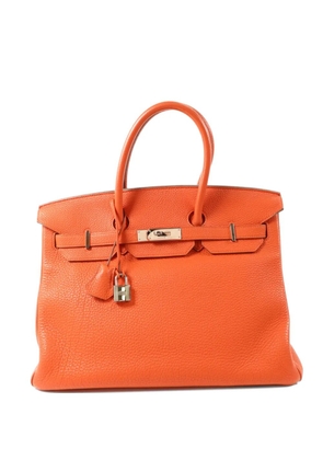 Hermès Pre-Owned 35 Birkin leather tote bag - Orange