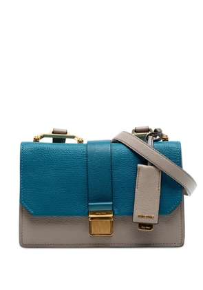Miu Miu Pre-Owned 2021-2025 Bicolor Goatskin Madras crossbody bag - Blue
