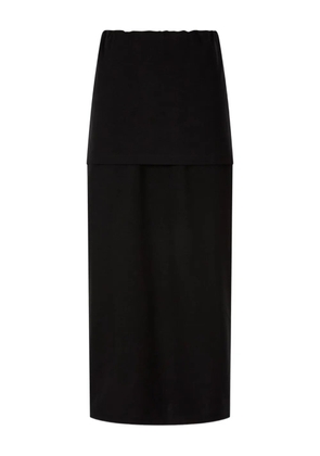 TOMBOY layered long skirt - Black
