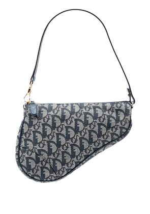 Christian Dior Pre-Owned 2001 Mini Diorissimo Canvas Saddle Pochette shoulder bag - Blue