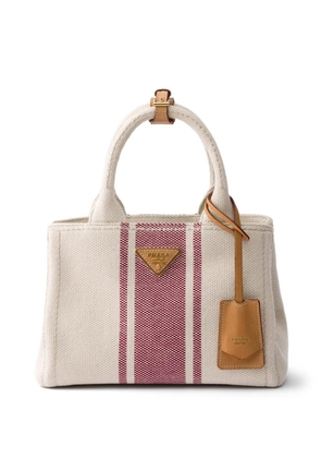 Prada Prada Jardinière small cotton canvas bag - Neutrals