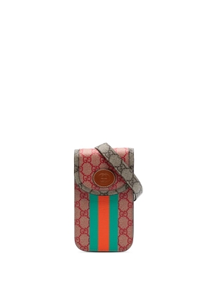 Gucci Pre-Owned 2016-2026 Dans Le Vert GG Supreme Web Phone Holder crossbody bag - Red