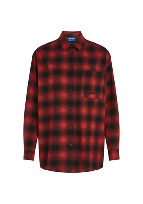 Karl Lagerfeld Jeans check-pattern cotton overshirt - Red