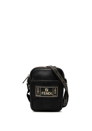 Fendi Pre-Owned 2010-2026 Small Pequin Nylon Roma Amor Messenger Bag crossbody bag - Black