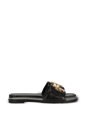 Tory Burch Eleanor T-logo flat sandals - Black