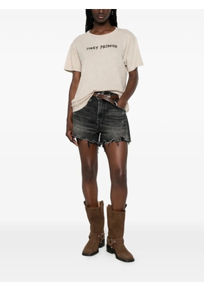 R13 distressed frayed-edge shorts - Grey
