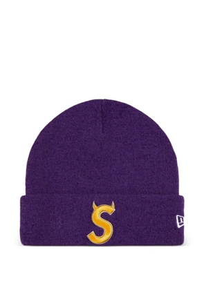 Supreme New Era Devil S logo beanie hat - Purple