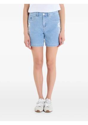 Desigual embroidered denim shorts - Blue