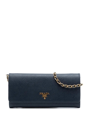 Prada Pre-Owned 2015-2026 Saffiano Wallet On Chain crossbody bag - Blue