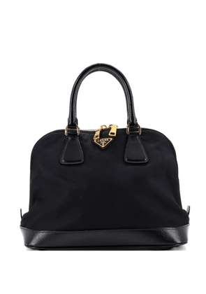 Prada Pre-Owned Promenade Bag Tessuto and Vernice Saffiano Leather Medium satchel - Black