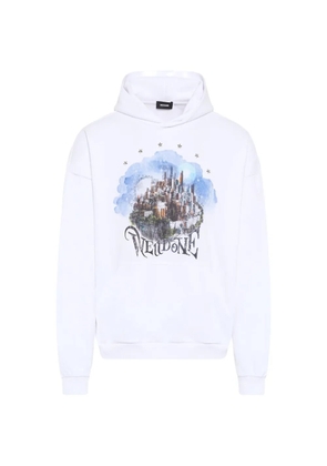 We11done graphic-print hoodie - White