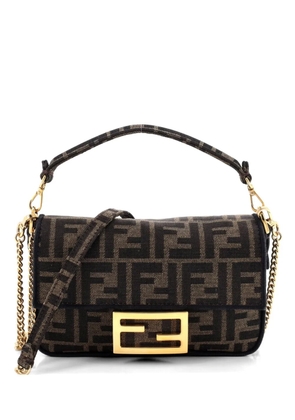 Fendi Pre-Owned Baguette NM Bag Zucca Canvas Mini crossbody bag - Brown