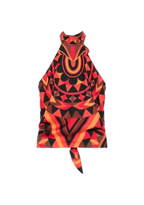 PUCCI geometric-print halterneck top - Black