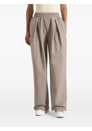Manière De Voir Fanny box-pleat track-pants - Neutrals