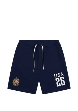 Polo Ralph Lauren double-knit logo-print shorts - Blue